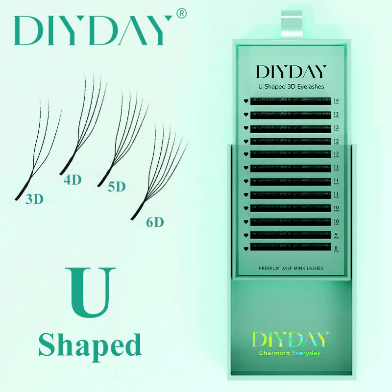 Pestañas DIYDAY en forma de U (3D a 5D)