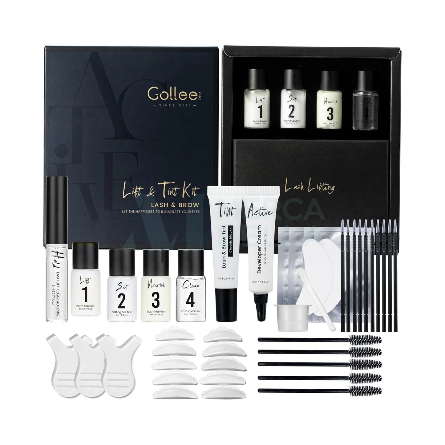 Kit de Lifting y Tinte para Pestañas y Cejas Gollee