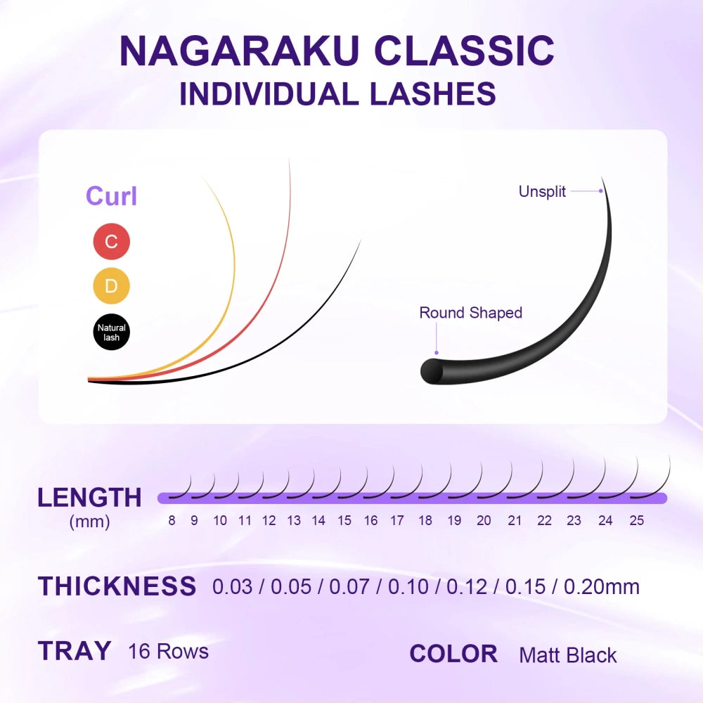 Pestañas Nagaraku Clasicas Medida Unica