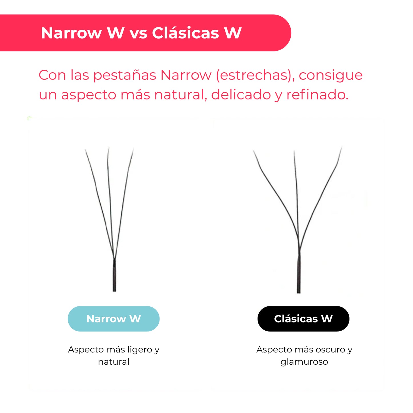Pestañas DIYDAY Narrow W (3D a 5D)