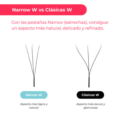 Pestañas DIYDAY Narrow W (3D a 5D)