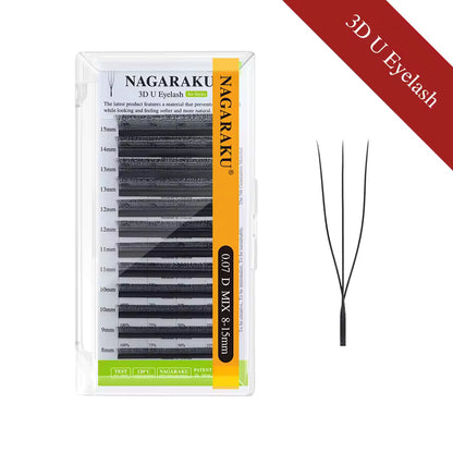 Pestañas Nagaraku en forma de U (3D a 5D)