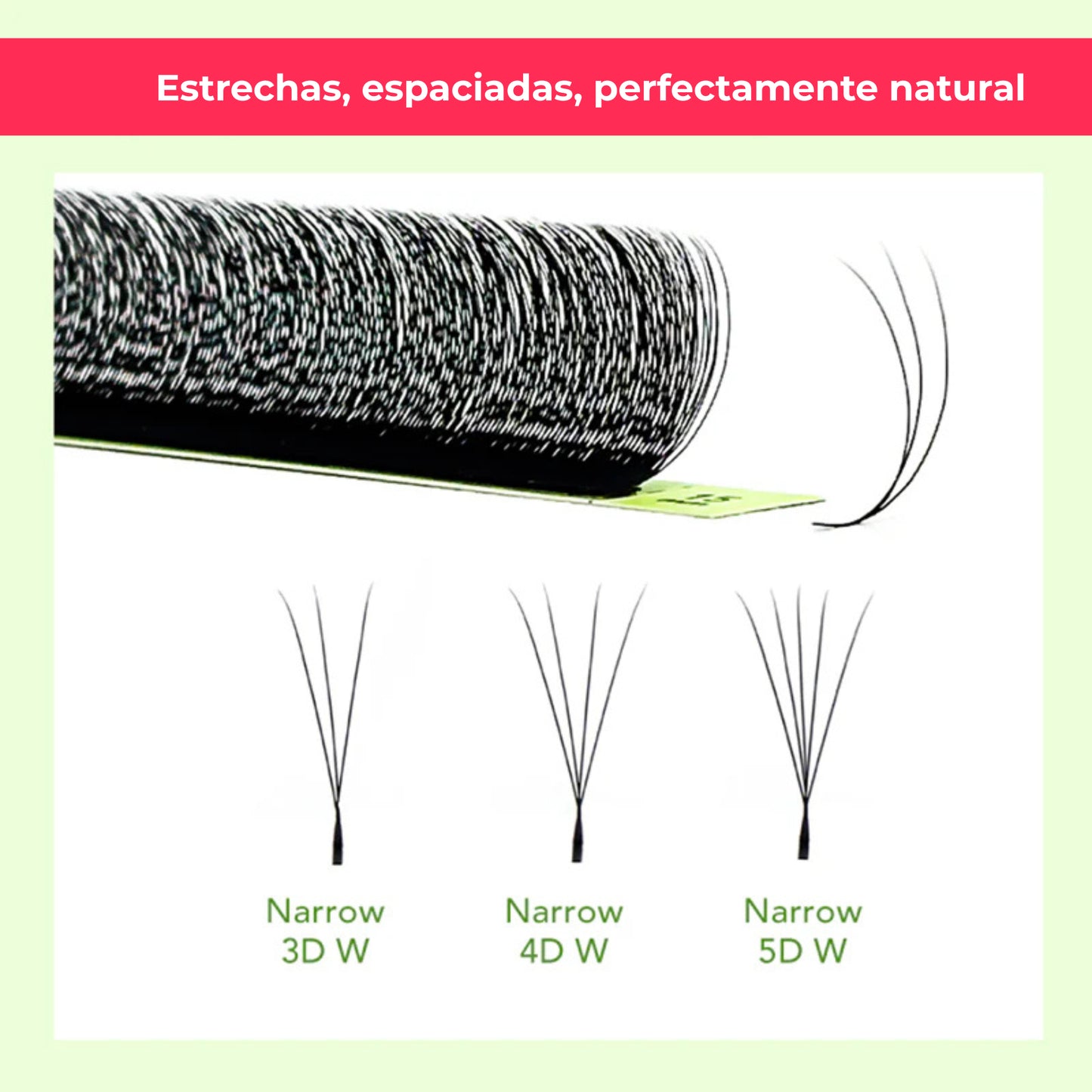 Pestañas DIYDAY Narrow W (3D a 5D)