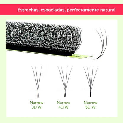 Pestañas DIYDAY Narrow W (3D a 5D)