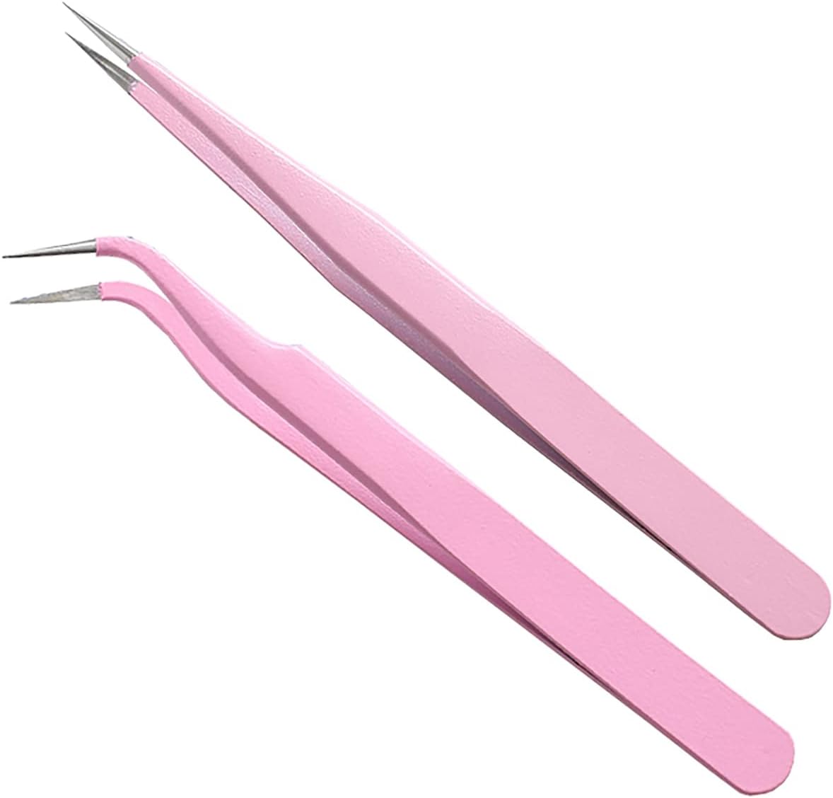 Pinzas para Pestañas de Colores (Curva/ Recta)