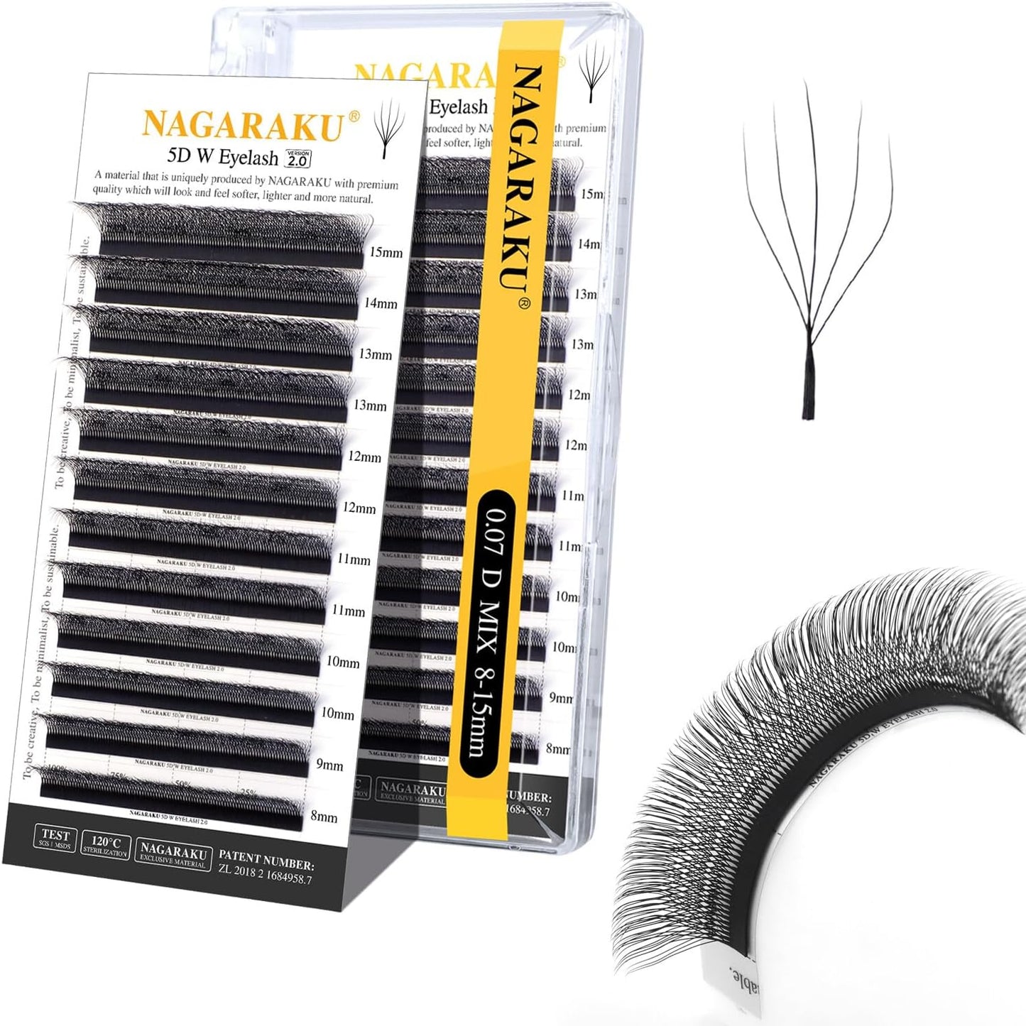 Pestañas Nagaraku W (3D a 8D)