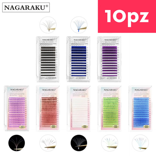Pestañas Nagaraku Auto Fan Colores (10 Piezas)