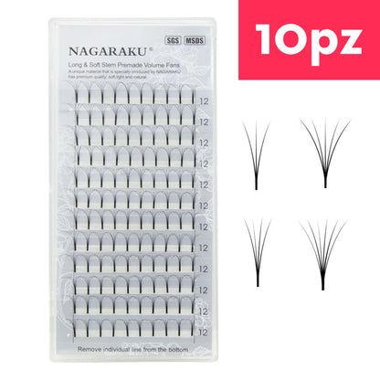 Pestañas Nagaraku Volumen Largo (10 Piezas)