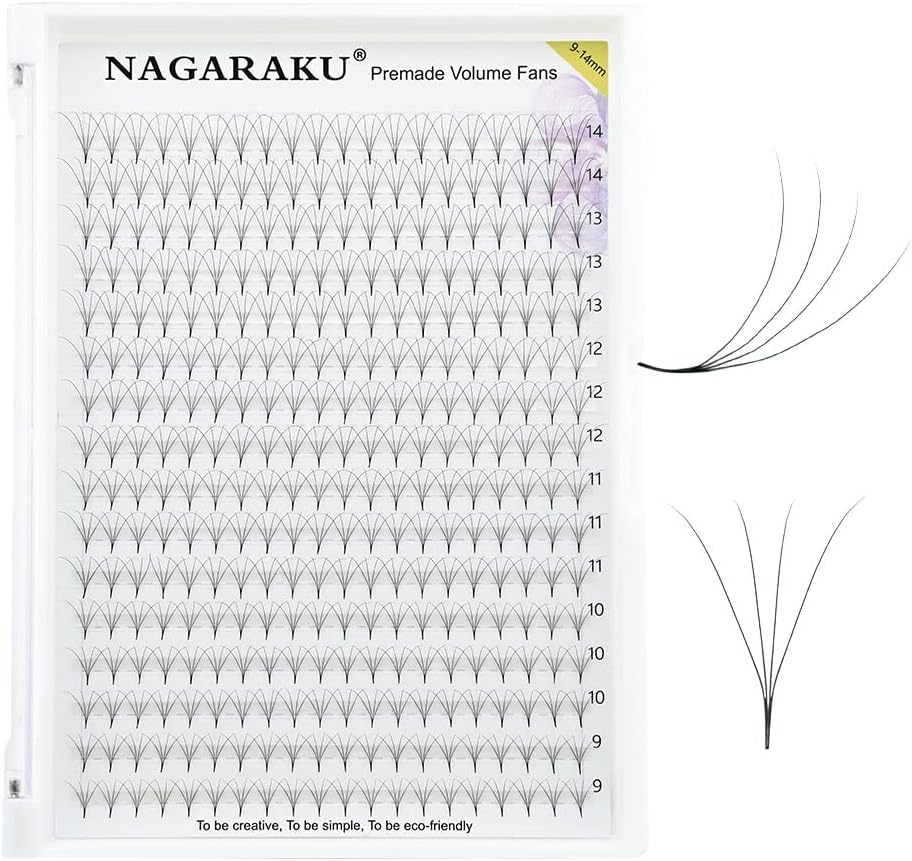 Pestañas Nagaraku Volumen Pre Armado XL