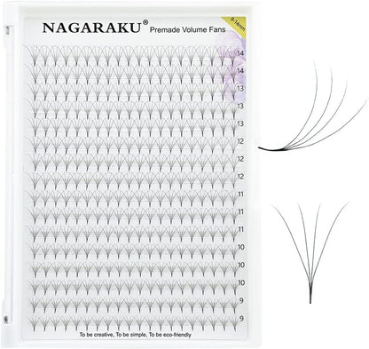 Pestañas Nagaraku Volumen Pre Armado XL
