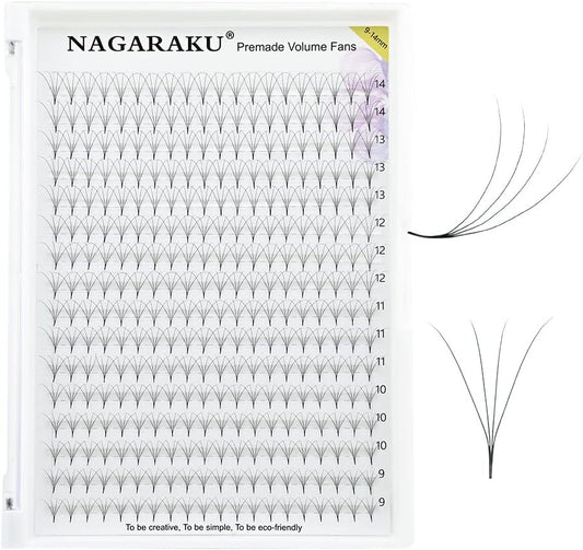 Pestañas Nagaraku Volumen Pre Armado XL