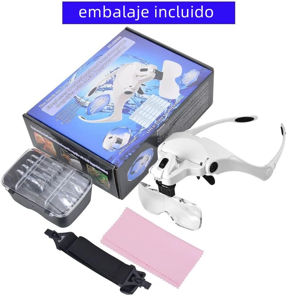 Visor con 5 Lupas de Aumento y Luz LED