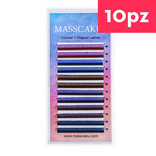 Pestañas Masscaku Lash YY Colores (10 Piezas)