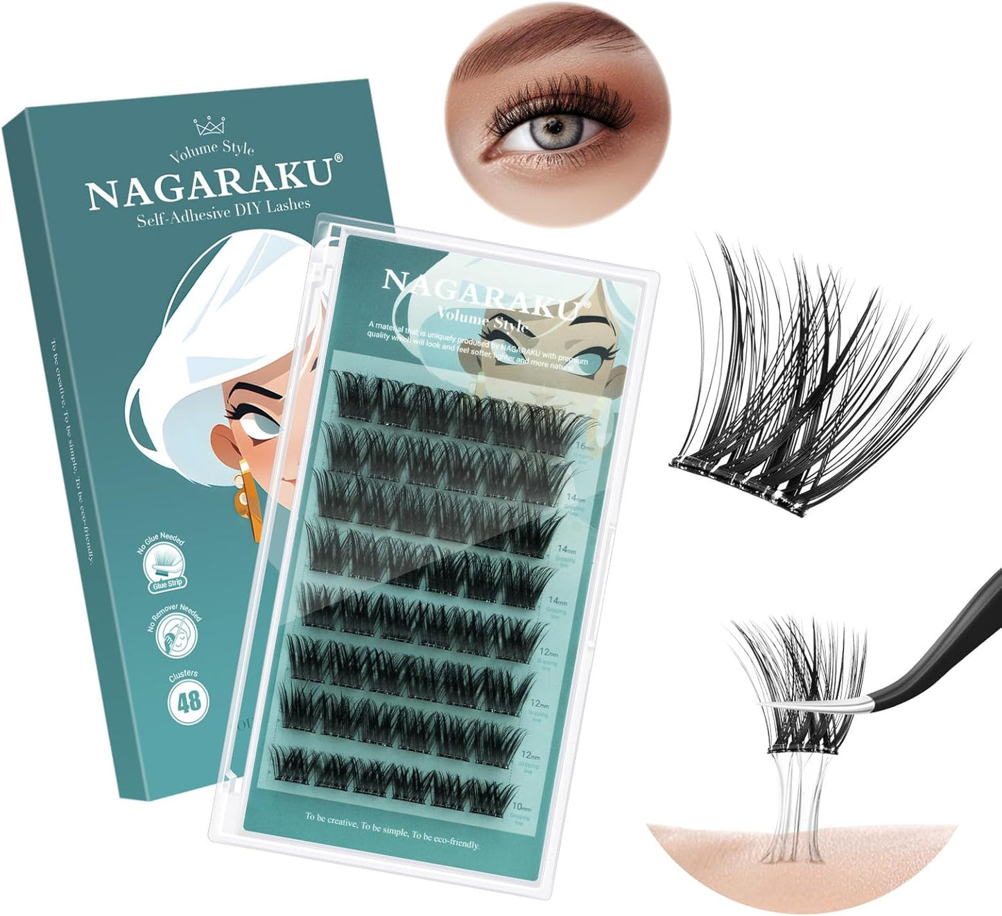 Pestañas Nagaraku DIY Autoadhesivas