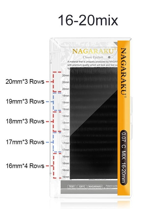 Pestañas Nagaraku Clasicas MIX (10 Piezas)