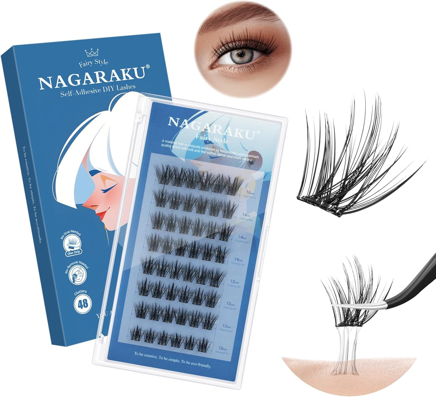 Pestañas Nagaraku DIY Autoadhesivas