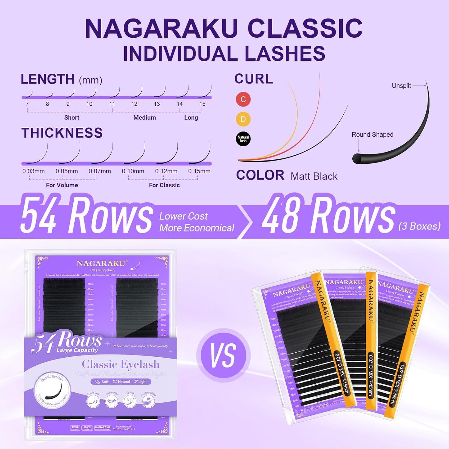 Pestañas Nagaraku Clasicas (54 filas)