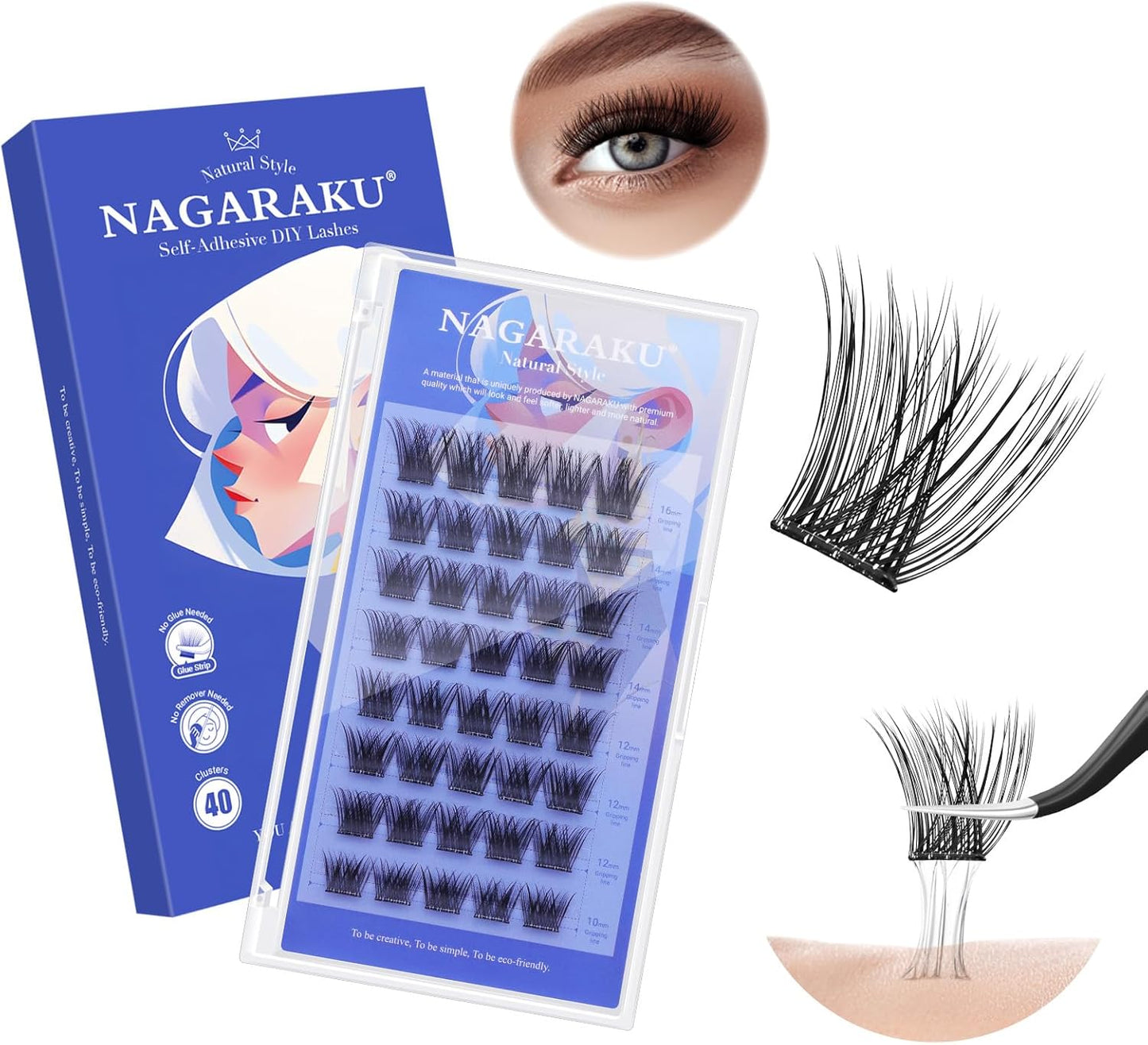Pestañas Nagaraku DIY Autoadhesivas