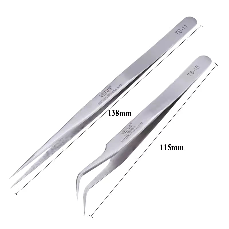 Pinzas para Pestañas Vetus (Curva/ Recta)
