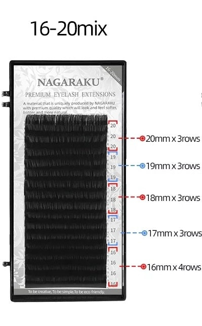 Pestañas Nagaraku Clasicas MIX (10 Piezas)