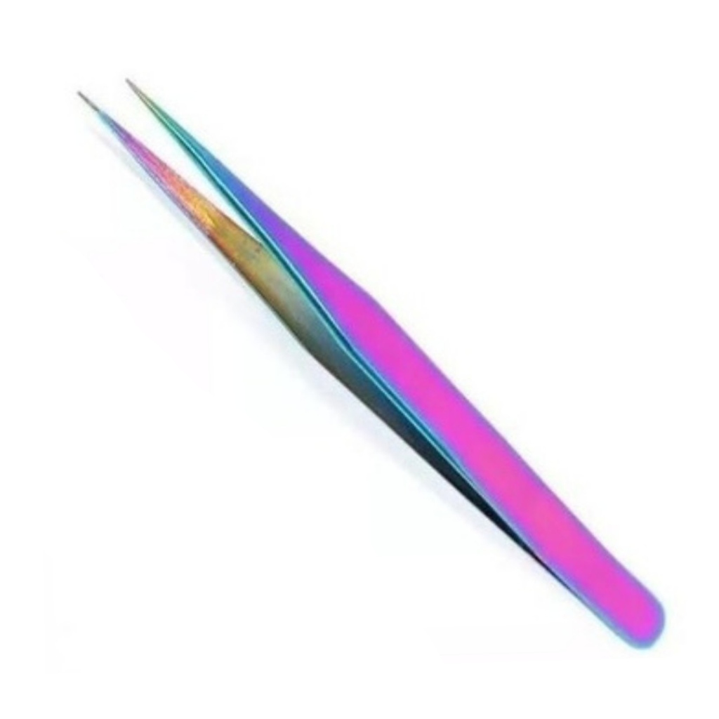 Pinzas para Pestañas de Colores (Curva/ Recta)