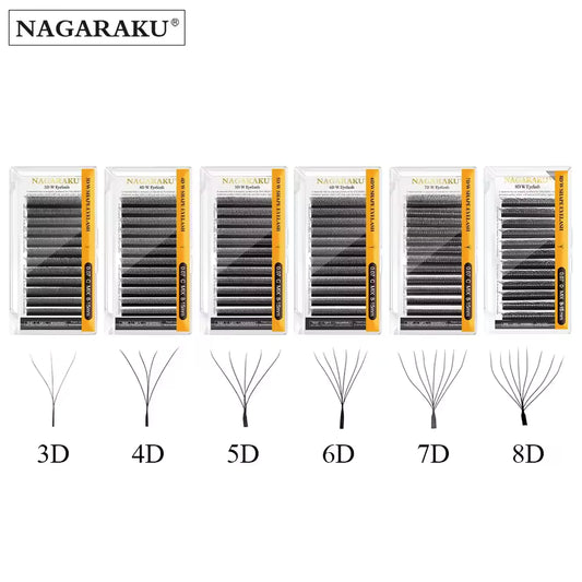 Pestañas Nagaraku W (3D a 8D)