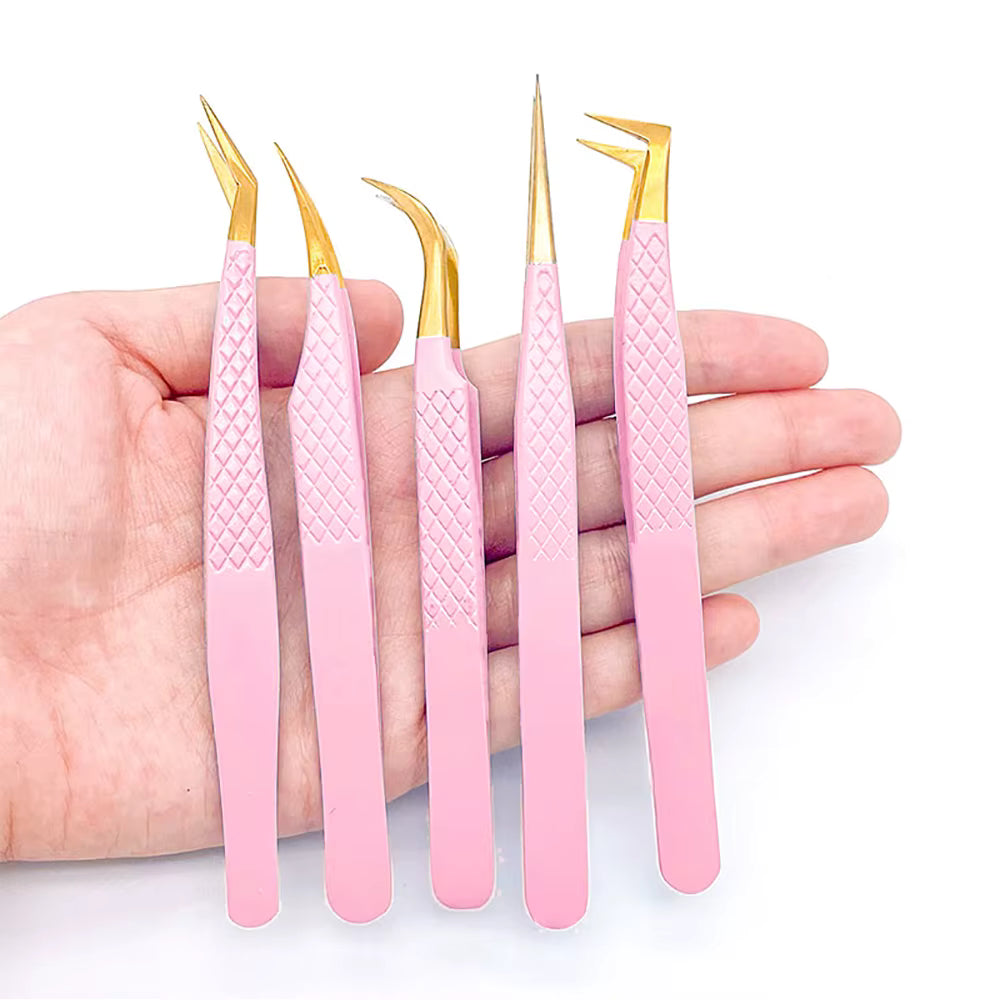 Pinzas Profesionales para Extensiones de Pestañas
