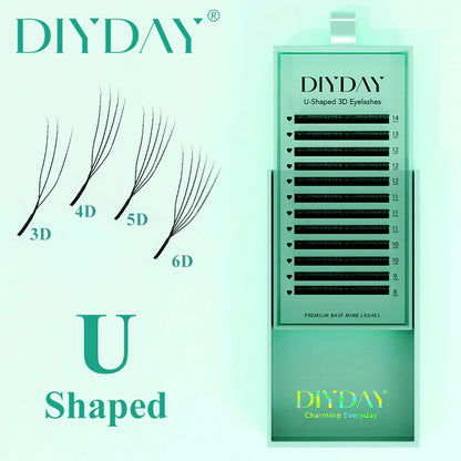 Pestañas DIYDAY en forma de U (3D a 5D)