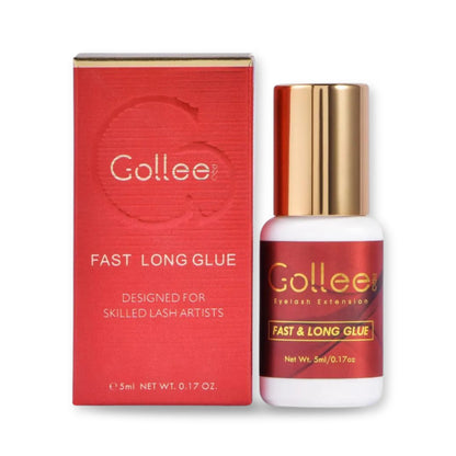 Adhesivo para pestañas Gollee Rojo Fast & Long 5 ml con su caja