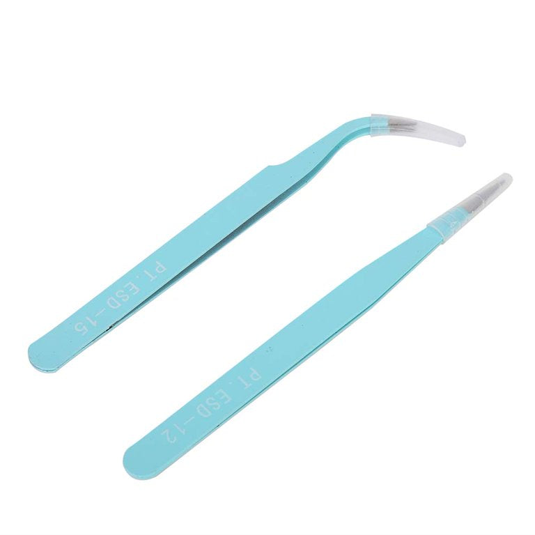 Pinzas para Pestañas de Colores (Curva/ Recta)