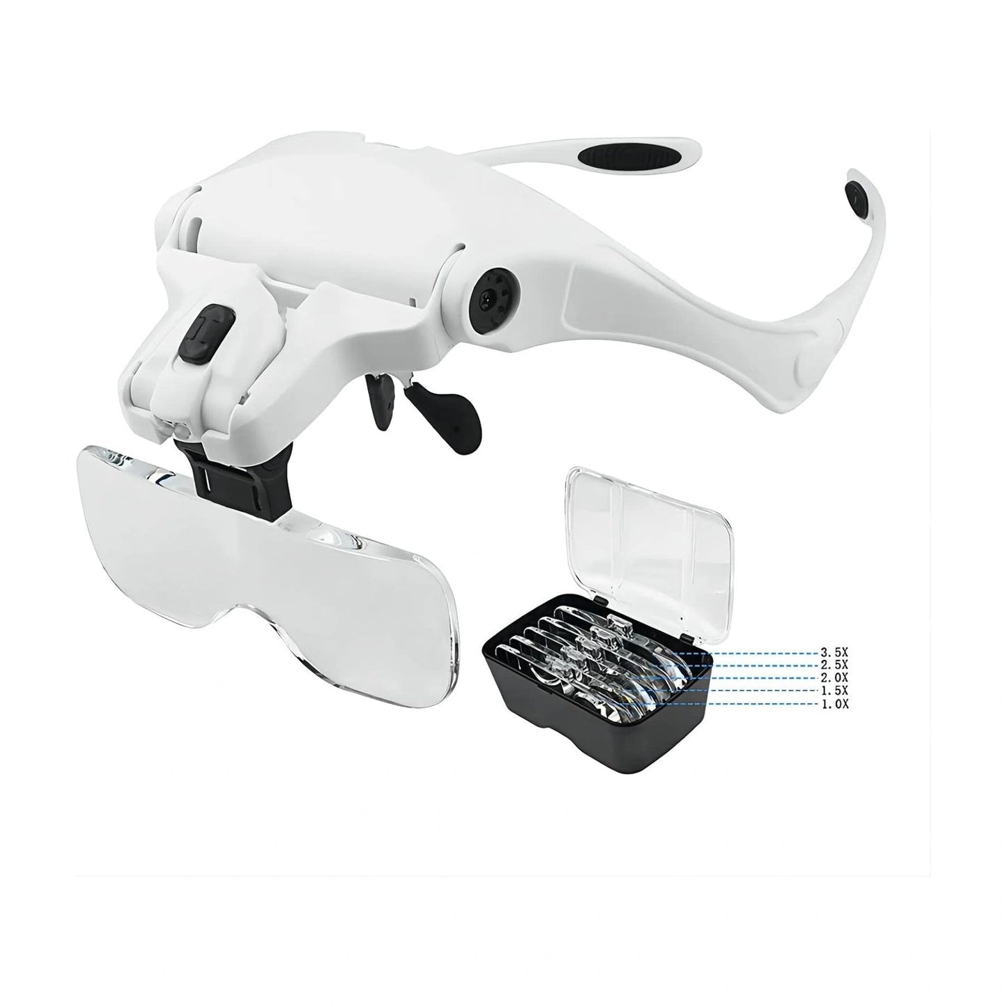 Visor con 5 Lupas de Aumento y Luz LED