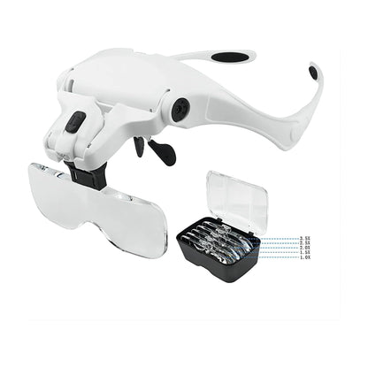 Visor con 5 Lupas de Aumento y Luz LED