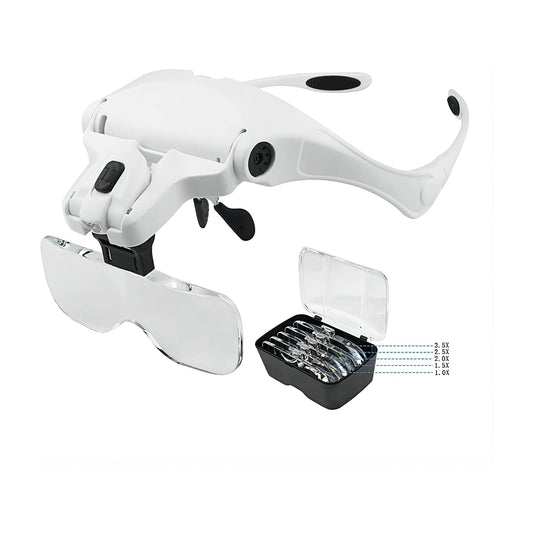 Visor con 5 Lupas de Aumento y Luz LED