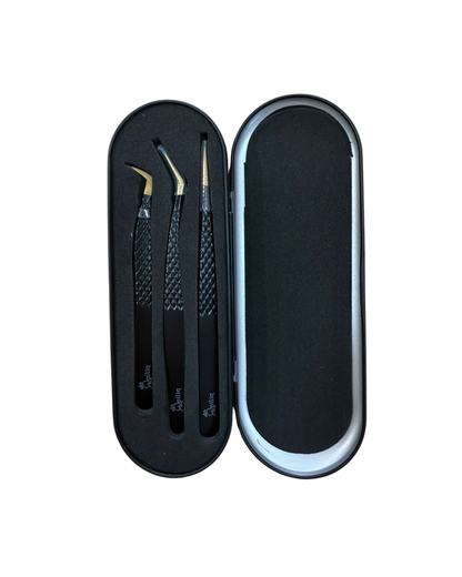 Estuche con 3 Pinzas para Pestañas