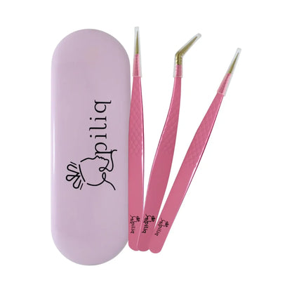 Estuche con 3 Pinzas para Pestañas