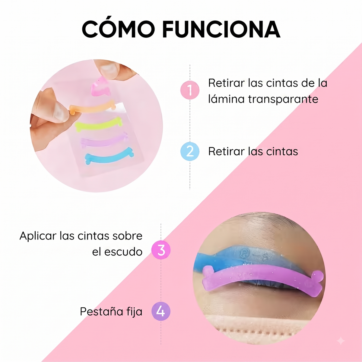 Tiras de cinta para lifting de pestañas